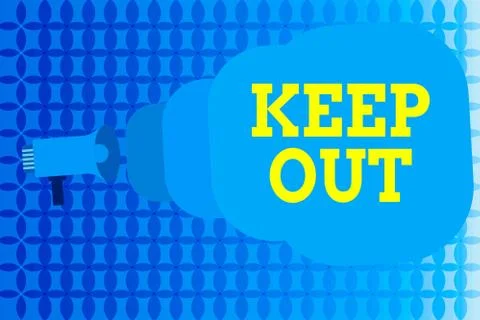 Word writing text Keep Out. Business concept for to stay away from an object or Stock Illustration