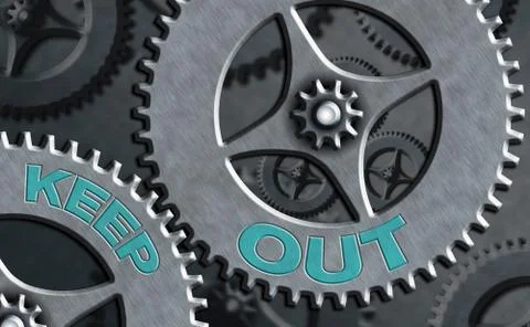 Word writing text Keep Out. Business concept for to stay away from an object or Stock Illustration