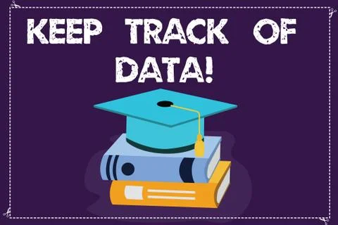 Word writing text Keep Track Of Data. Business concept for Be aware of digital Illustrazione stock