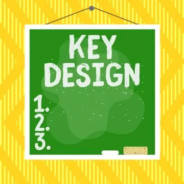 Word writing text Key Design. Business concept for a necessary or very important Stock Illustration
