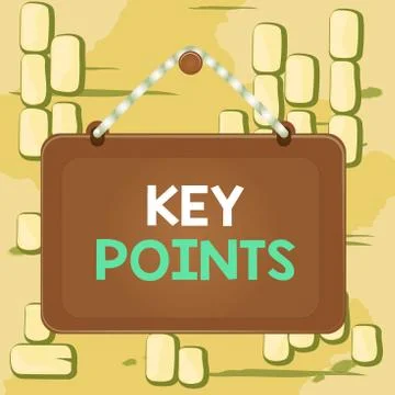 Word writing text Key Points. Business concept for most important piece of Stock Illustration
