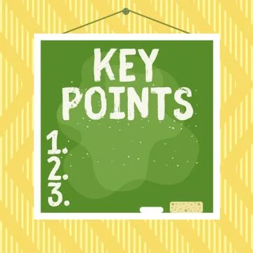 Word writing text Key Points. Business concept for most important piece of Stock Illustration