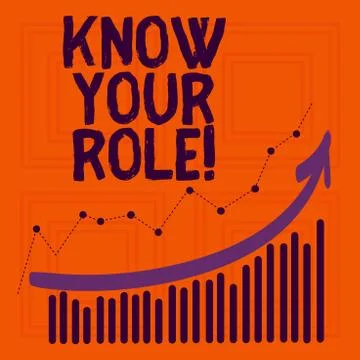 Word writing text Know Your Role. Business concept for define position in work Stock Illustration
