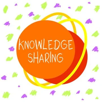 Word writing text Knowledge Sharing. Business concept for deliberate exchange of Stock Illustration