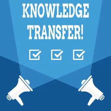 Word writing text Knowledge Transfer. Business concept for sharing or Stock Illustration