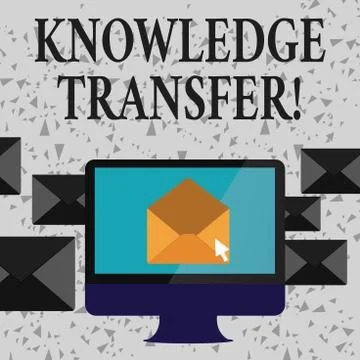 Word writing text Knowledge Transfer. Business concept for sharing or Stock Illustration