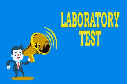 Word writing text Laboratory Test. Business concept for Determination of a Illustrazione stock