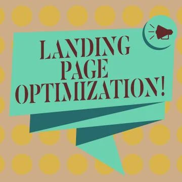 Word writing text Landing Page Optimization. Business concept for Improve 스톡 일러스트