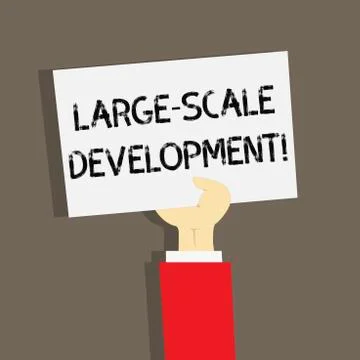 Word writing text Large Scale Development. Business concept for Develop on an Illustrazione stock