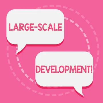 Word writing text Large Scale Development. Business concept for Develop on an Illustrazione stock