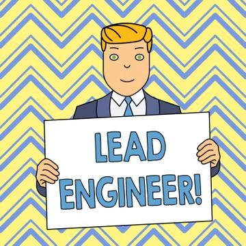 Word writing text Lead Engineer. Business concept for control his team and an Stock Illustration