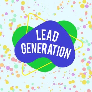 Word writing text Lead Generation. Business concept for process of identifying イラスト素材