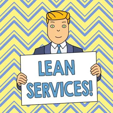 Word writing text Lean Services. Business concept for application of the lean 스톡 일러스트