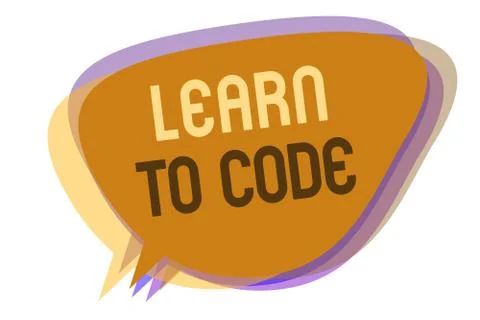 Word writing text Learn To Code. Business concept for Learn to write Software Be Illustrazione stock