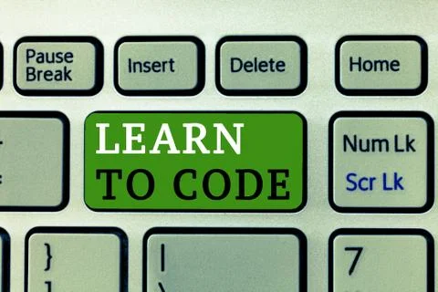 Word writing text Learn To Code. Business concept for Learn to write Software Be Stock Photos