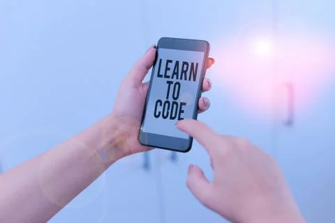 Word writing text Learn To Code. Business concept for Learn to write Software Be Stockfoto's