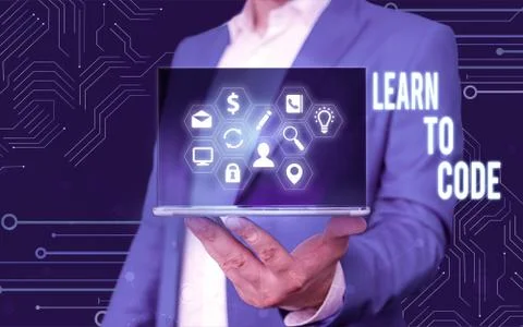 Word writing text Learn To Code. Business concept for Learn to write Software Be Stock Photos