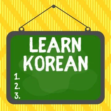 Word writing text Learn Korean. Business concept for get knowledge or skill in イラスト素材