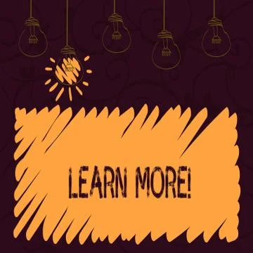 Word writing text Learn More. Business concept for Study harder Develop new Illustrazione stock