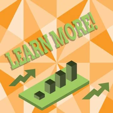 Word writing text Learn More. Business concept for Study harder Develop new 스톡 일러스트