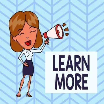 Word writing text Learn More. Business concept for Deepen knowledge of the thing Illustrazione stock