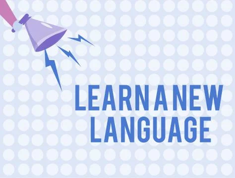 Word writing text Learn A New Language. Business concept for Study Words othe Illustrazione stock