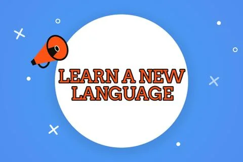 Word writing text Learn A New Language. Business concept for Study Words other Ilustración de archivo