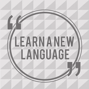 Word writing text Learn A New Language. Business concept for Study Words other Ilustración de archivo