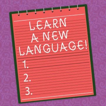 Word writing text Learn A New Language. Business concept for Study Words other Ilustración de archivo