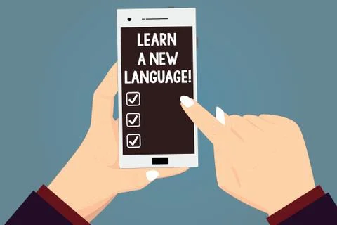 Word writing text Learn A New Language. Business concept for Study Words other Ilustración de archivo