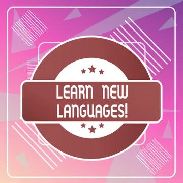 Word writing text Learn New Languages. Business concept for developing ability Illustrazione stock