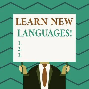 Word writing text Learn New Languages. Business concept for developing ability Stockillustratie