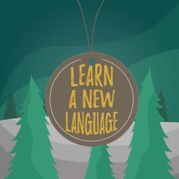 Word writing text Learn A New Language. Business concept for Study Words other Ilustración de archivo