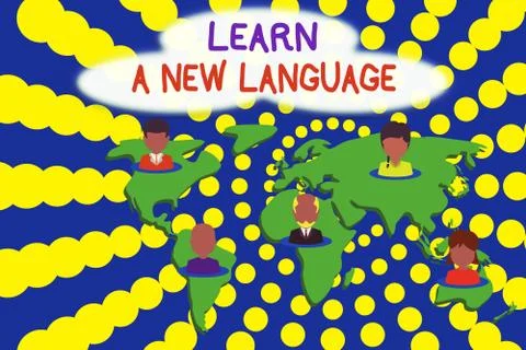 Word writing text Learn A New Language. Business concept for Study Words other Ilustración de archivo