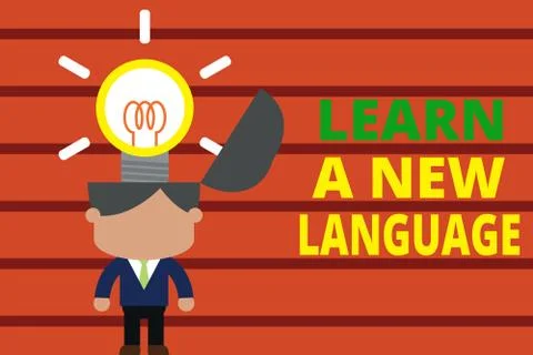 Word writing text Learn A New Language. Business concept for Study Words other Ilustración de archivo