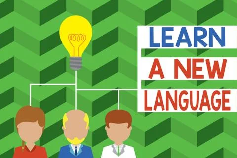 Word writing text Learn A New Language. Business concept for Study Words other Ilustración de archivo