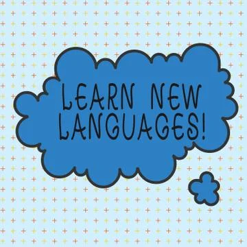 Word writing text Learn New Languages. Business concept for developing ability Illustrazione stock