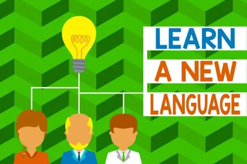 Word writing text Learn A New Language. Business concept for Study Words other Ilustración de archivo
