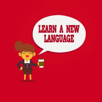 Word writing text Learn A New Language. Business concept for ability to Stock Illustration