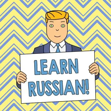 Word writing text Learn Russian. Business concept for gain or acquire knowled Stock-Illustration