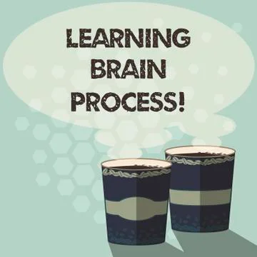 Word writing text Learning Brain Process. Business concept for Acquiring new or Illustrazione stock