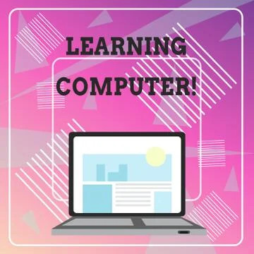 Word writing text Learning Computer. Business concept for learn more about each Stock Illustration