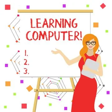 Word writing text Learning Computer. Business concept for learn more about each Illustrazione stock