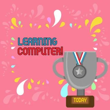 Word writing text Learning Computer. Business concept for learn more about each Stock Illustration