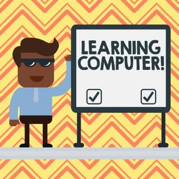 Word writing text Learning Computer. Business concept for learn more about each Illustrazione stock