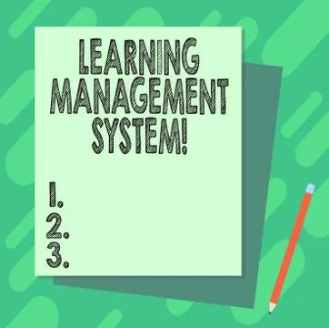 Word writing text Learning Management System. Business concept for software Illustrazione stock