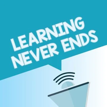 Word writing text Learning Never Ends. Business concept for Life Long Illustrazione stock