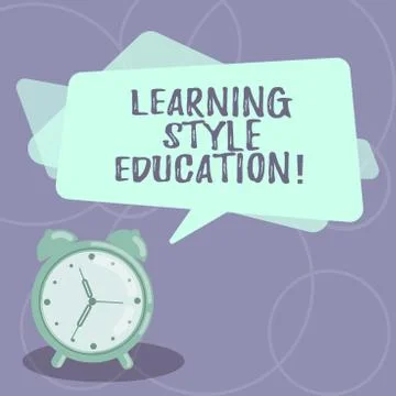 Word writing text Learning Style Education. Business concept for Method or Stock Illustration