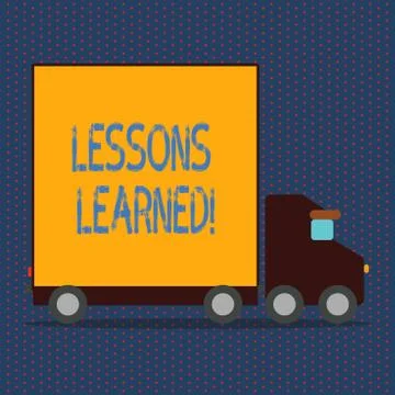Word writing text Lessons Learned. Business concept for Experiences that should Illustrazione stock