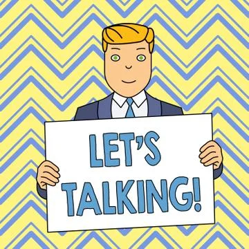 Word writing text Let S Is Talking. Business concept for to discuss something Stock Illustration